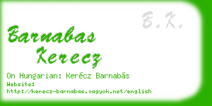 barnabas kerecz business card