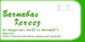 barnabas kerecz business card